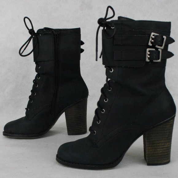 Chinese Laundry Shoes - Chinese Laundry BEE SUN Black Leather Boots SZ 7M